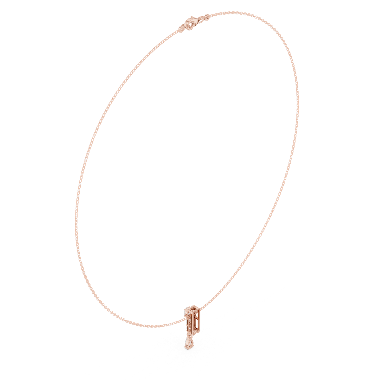 Gold Necklace SBWN (14), Rose Gold, view 2
