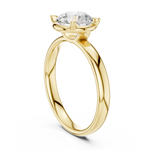 Gold Jewelry L36-10, Round center stone, Yellow Gold, view 1
