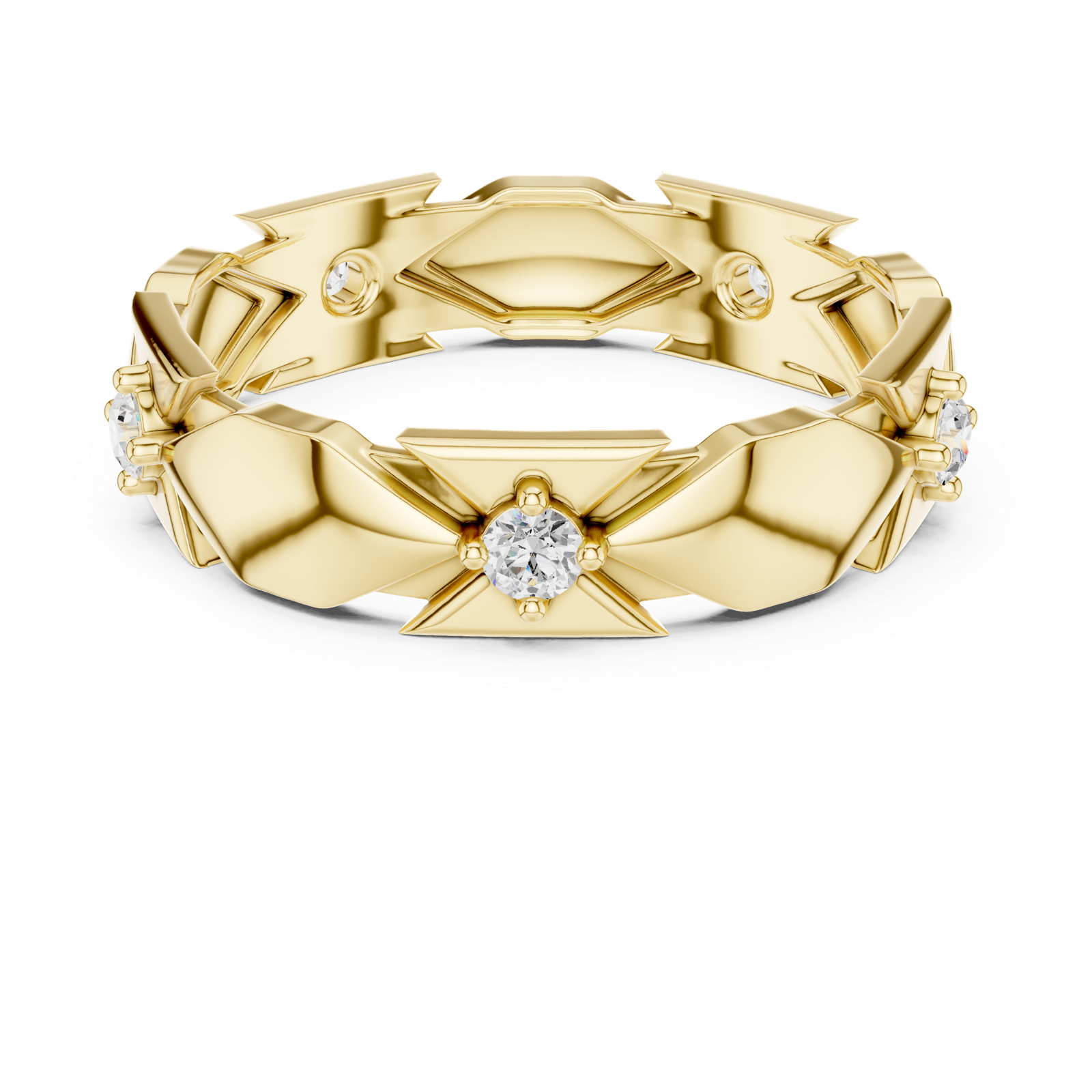 Gold Ring L22-R4, Yellow Gold, view 4