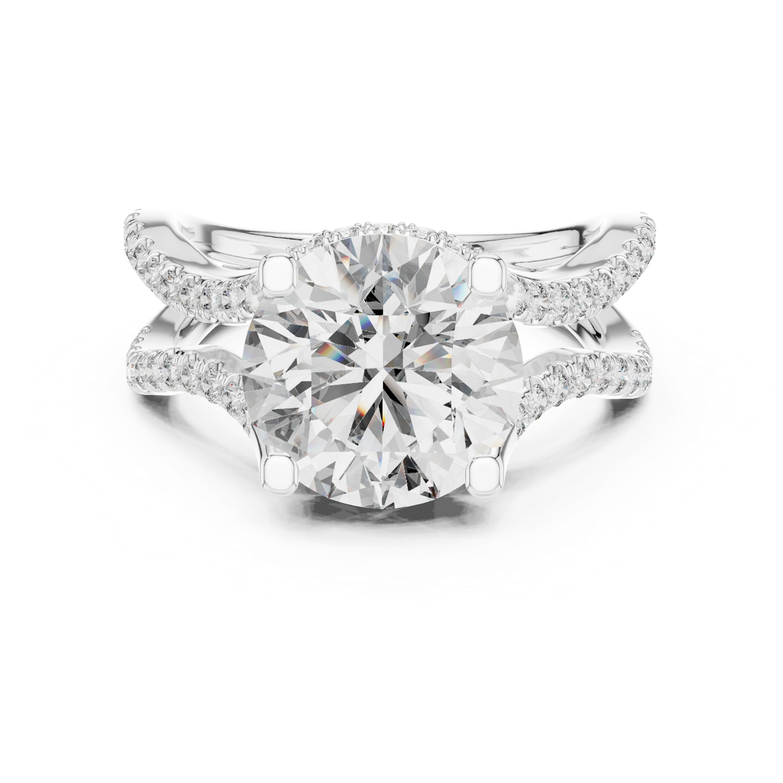 Gold Ring DDLR-155, White Gold, view 4