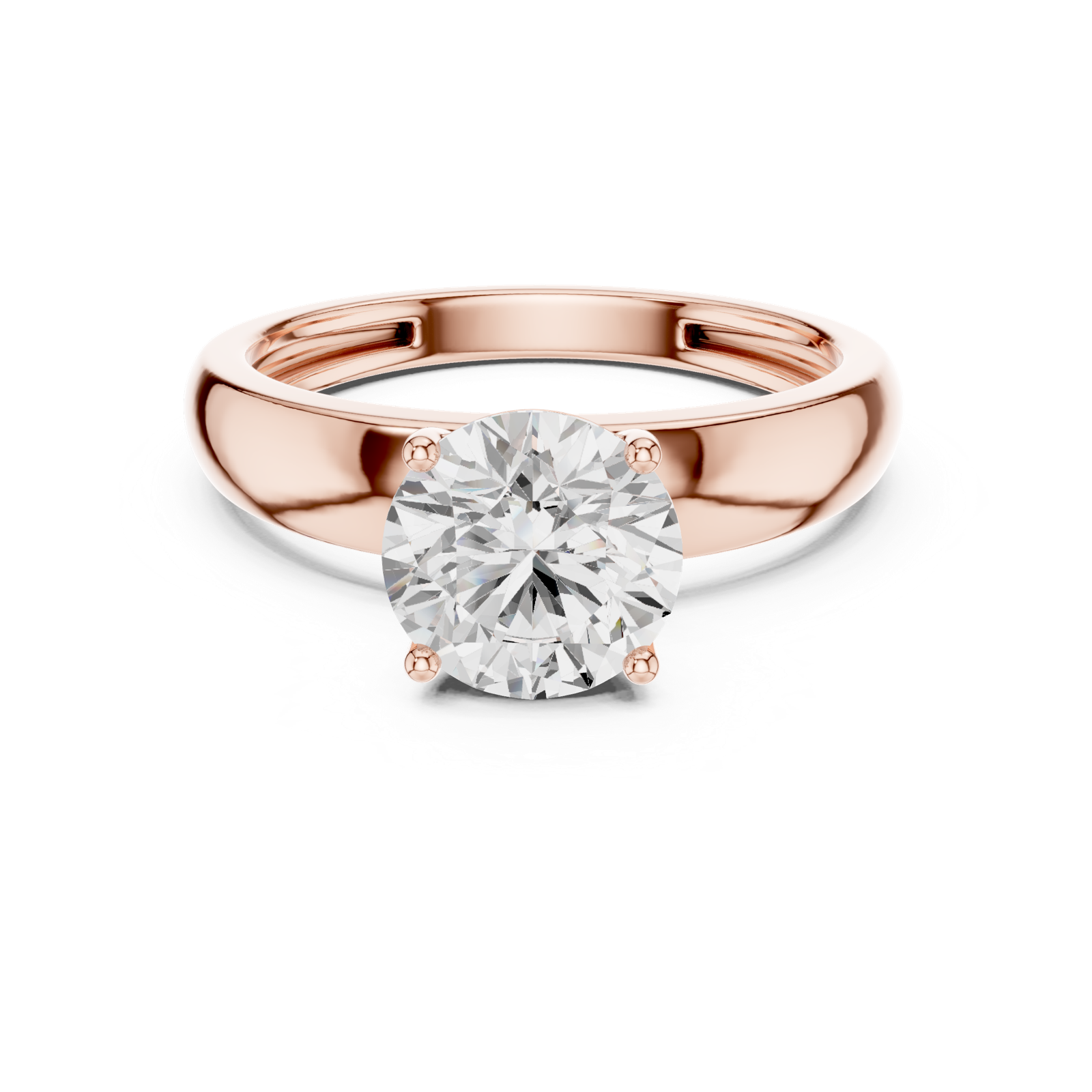 Gold Ring DDLR-827, Rose Gold, view 4