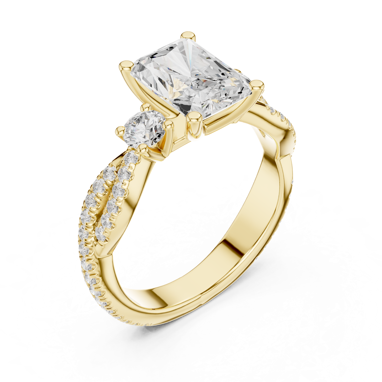 Gold Ring DDLR-1039, Yellow Gold, view 2