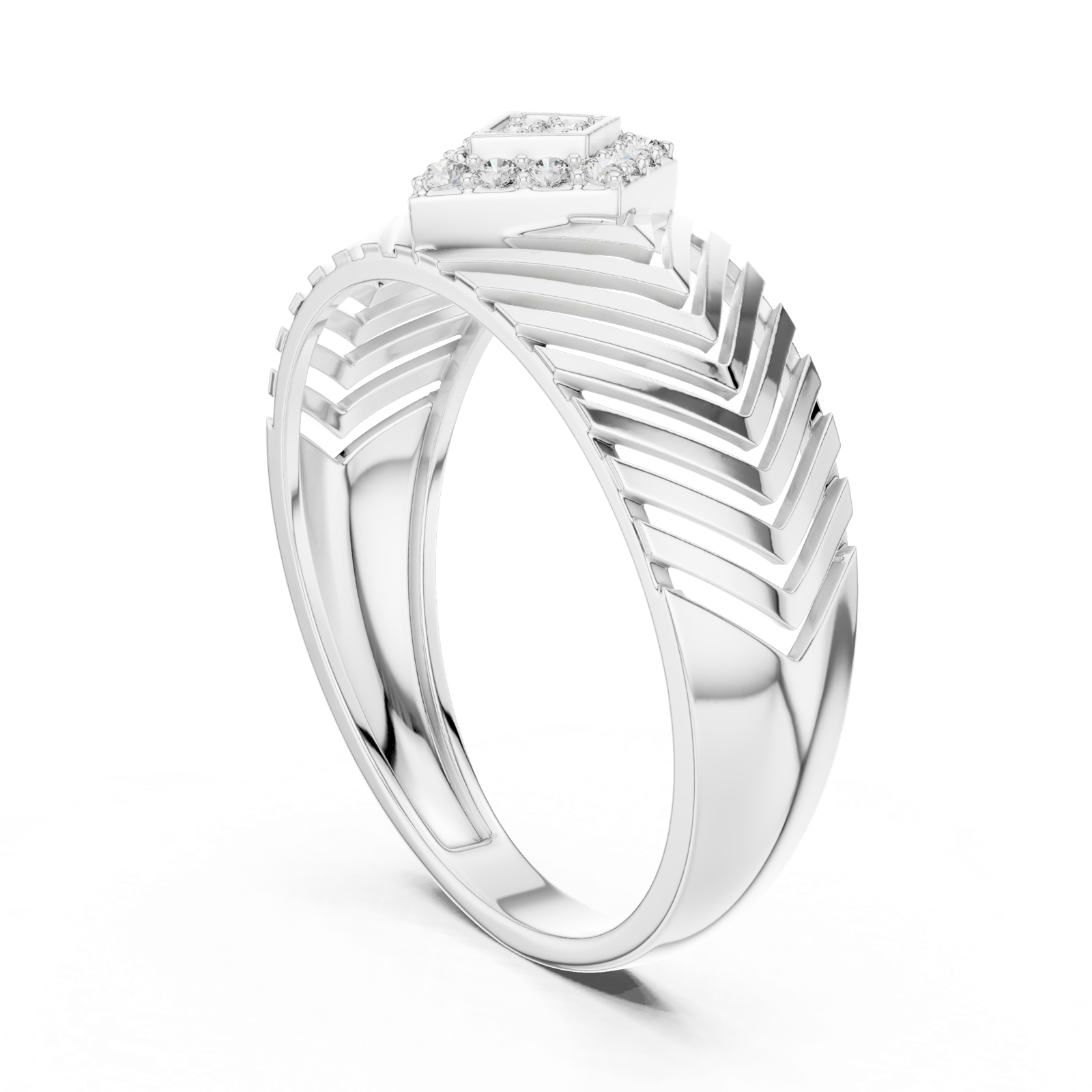 Gold Ring LR-01 (23), White Gold