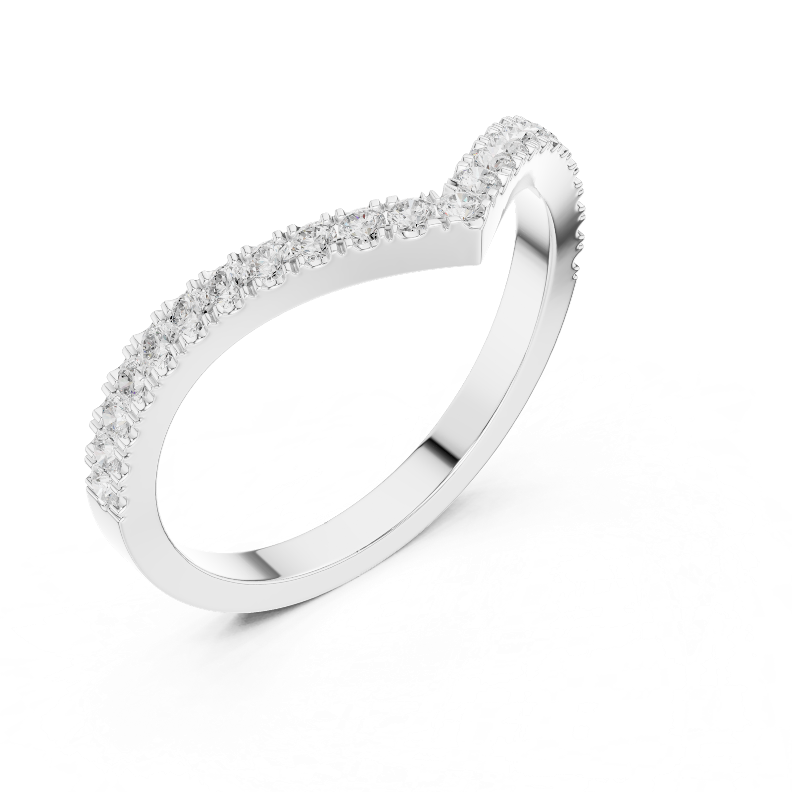 Gold Ring DDLR-1117, White Gold, view 2