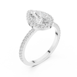 Gold Ring DDLR-1085, White Gold, view 2