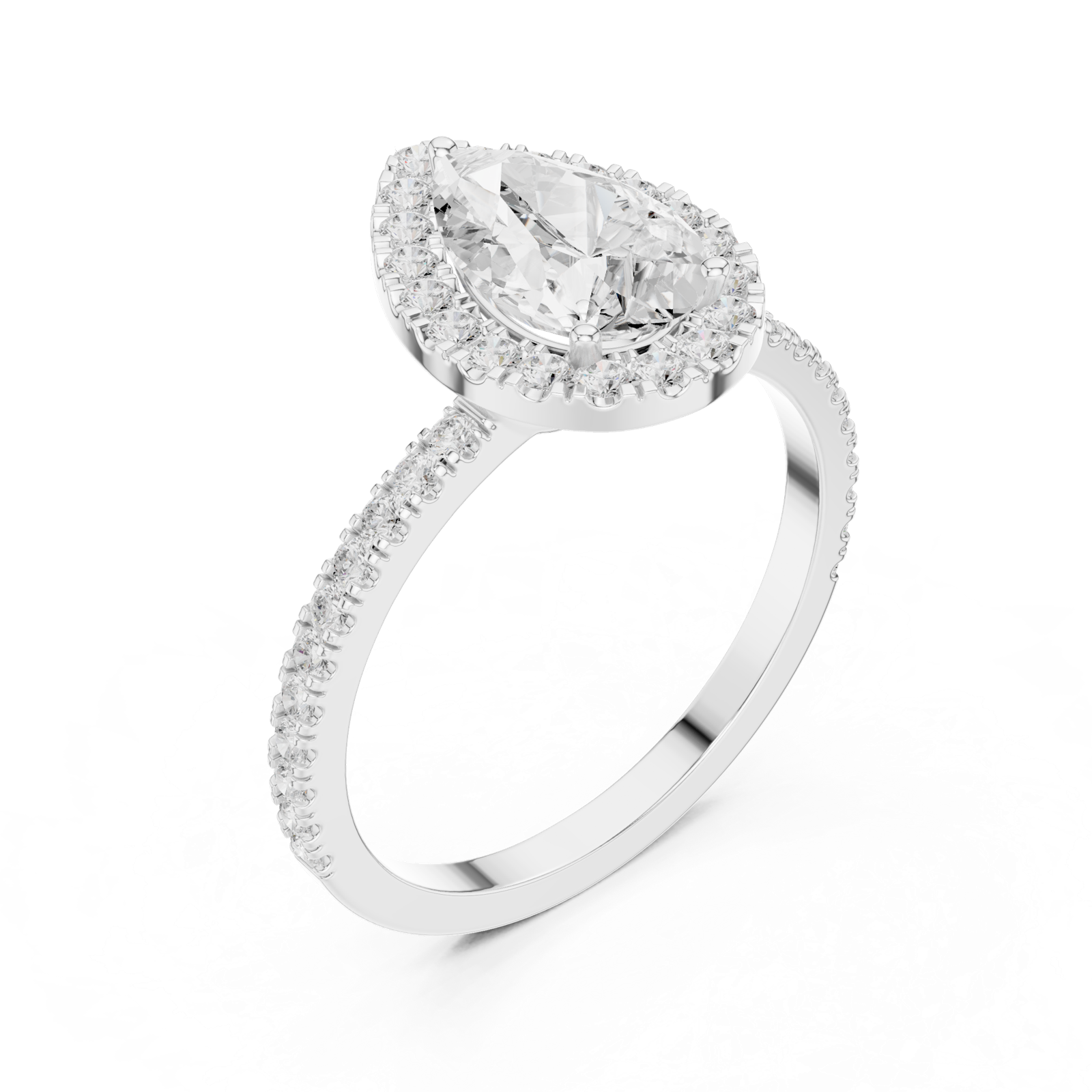 Gold Ring DDLR-1085, White Gold, view 2