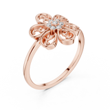 Gold Ring DR-6263, Rose Gold, view 2