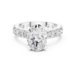 Gold Jewelry L35-63, Oval center stone, White Gold, view 4