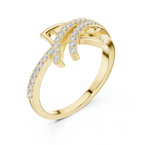 Gold Ring LR-01 (77), Yellow Gold, view 2
