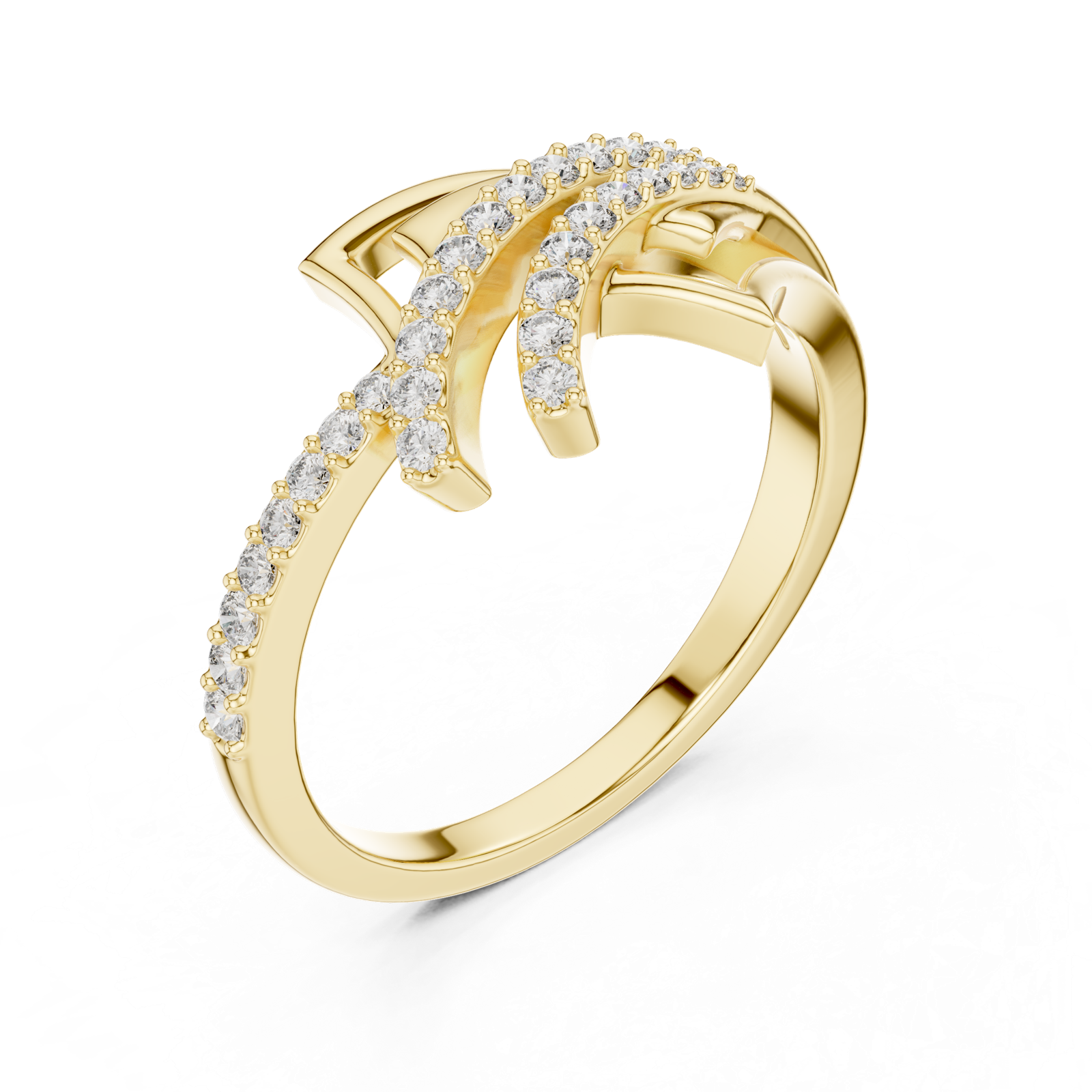 Gold Ring LR-01 (77), Yellow Gold, view 2