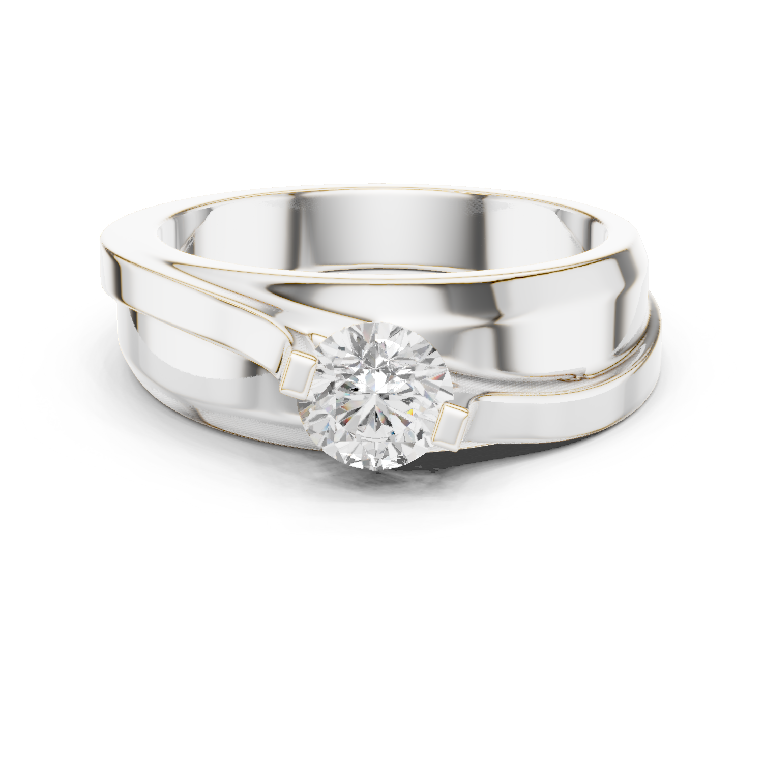 Gold Men's Ring GGR-0030, White Gold