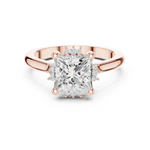 Gold Jewelry L35-123, Princess center stone, Rose Gold, view 4