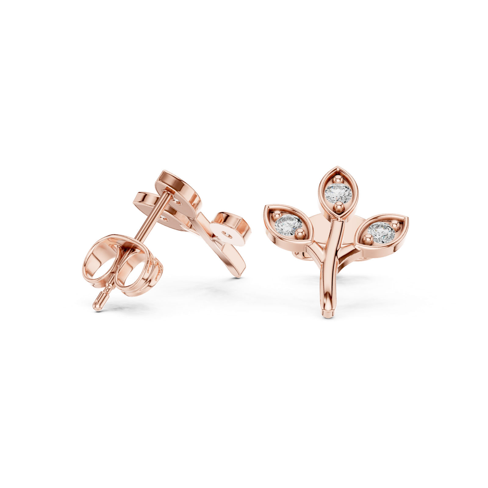 Gold Earrings 9-10093E, Rose Gold