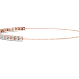 Gold Bracelet L02-589, Rose Gold, view 3