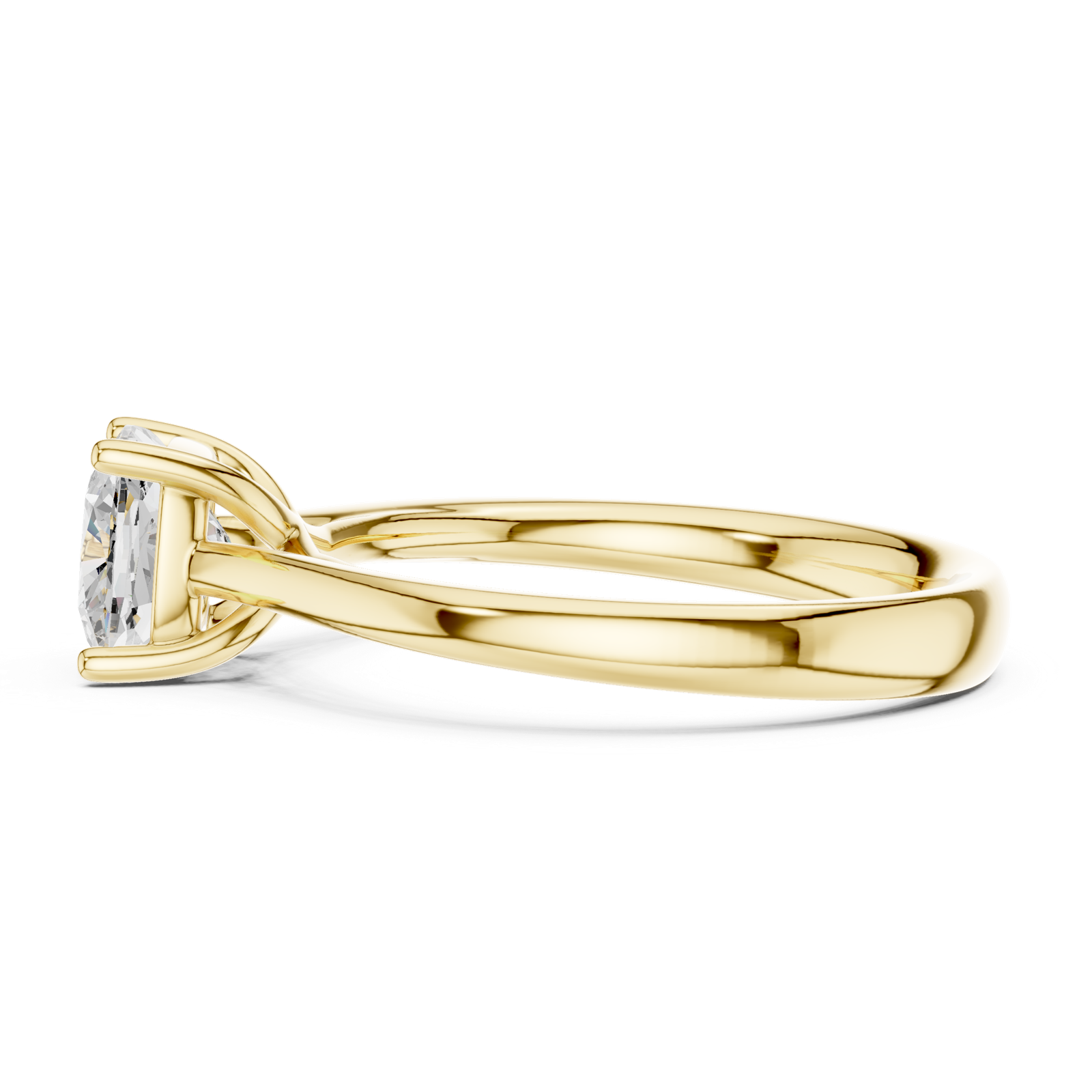 Gold Ring DDLR-536, Yellow Gold, view 3