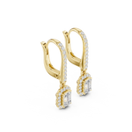 Gold Jewelry DDER-034, Emerald center stone, Yellow Gold, view 1
