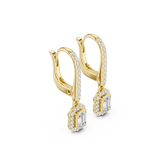 Gold Jewelry DDER-034, Emerald center stone, Yellow Gold, view 1