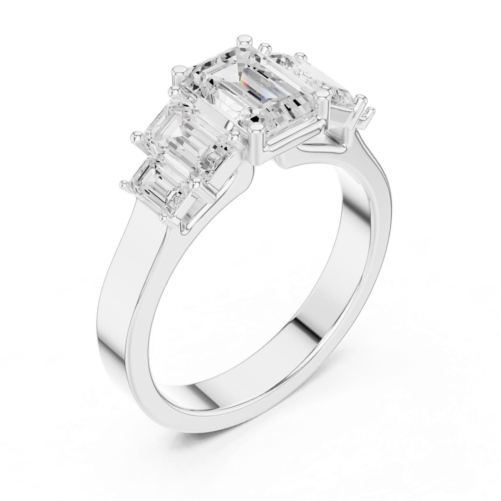 Gold Ring DDLR-1074, White Gold, view 2