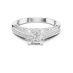 Gold Ring LR-0283, White Gold, view 4