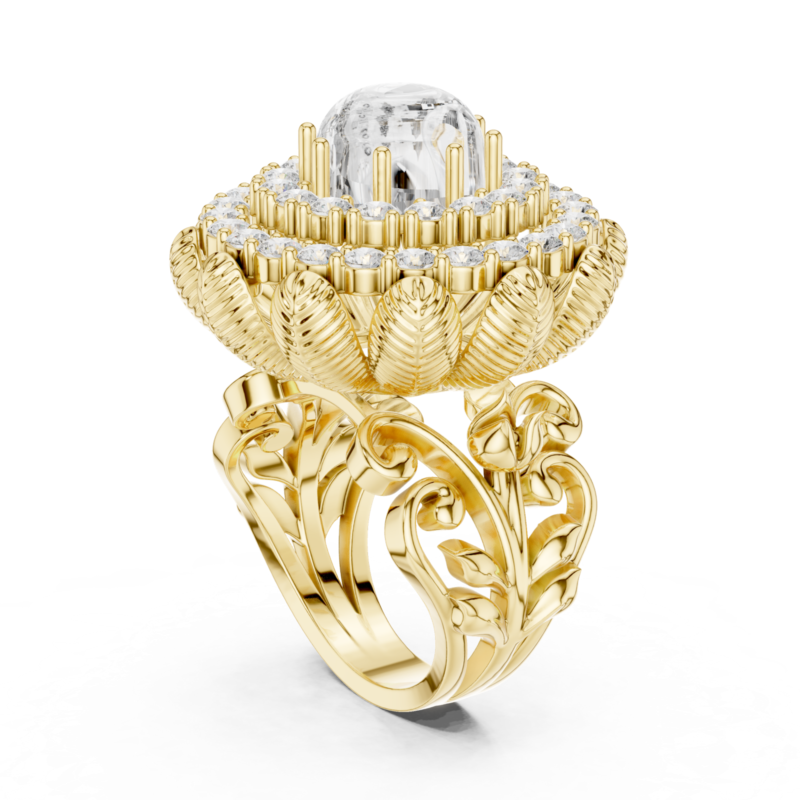 Gold Ring DDLR-752, Yellow Gold, view 1