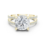 Gold Jewelry L36-13, Round center stone, Yellow Gold