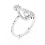 Gold Ring DR-6260, White Gold, view 2