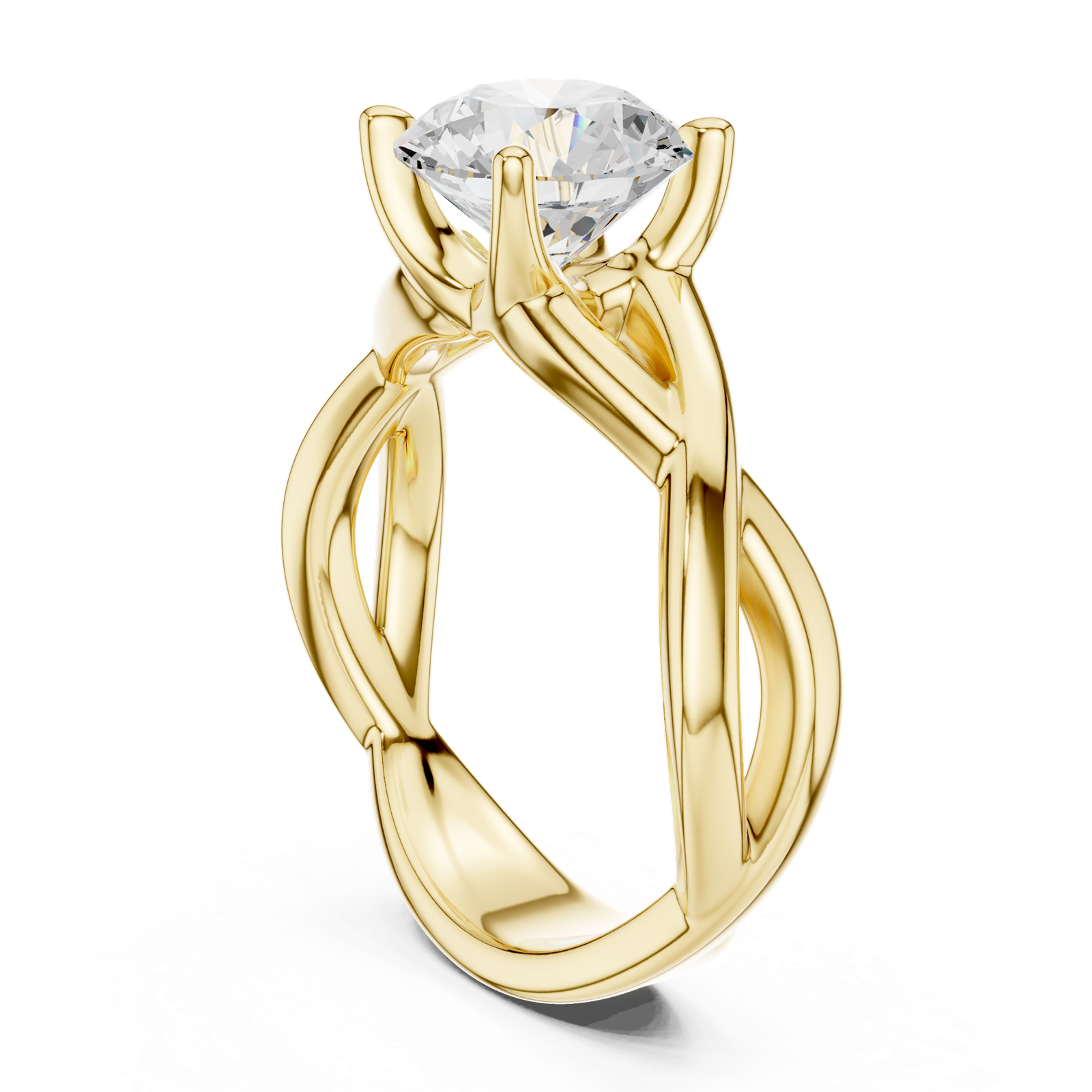 Gold Ring DDLR-872, Yellow Gold, view 1