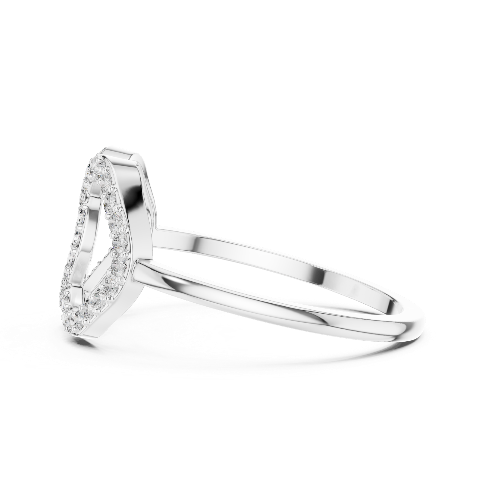 Gold Ring DR-6314, White Gold, view 3