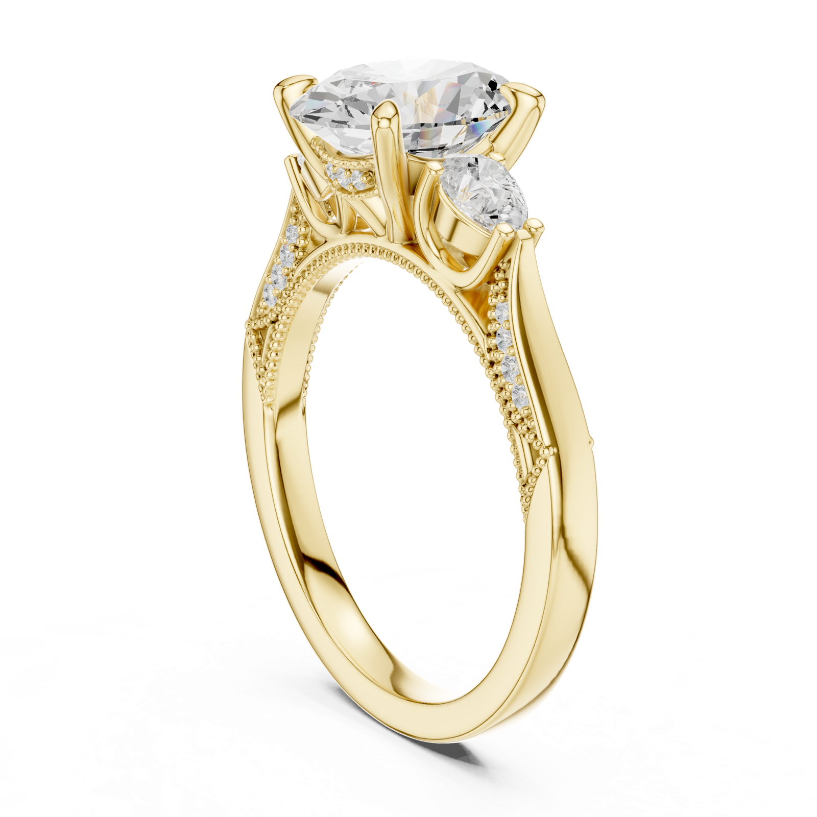 Gold Ring DDLR-1042, Yellow Gold