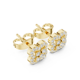 Gold Earrings 9-10086E, Yellow Gold, view 2