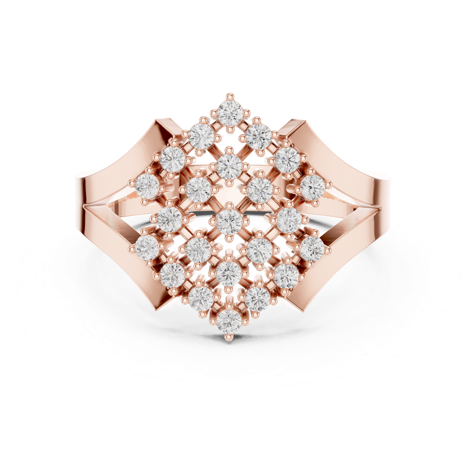 Gold Ring DDLR-461, Rose Gold, view 4