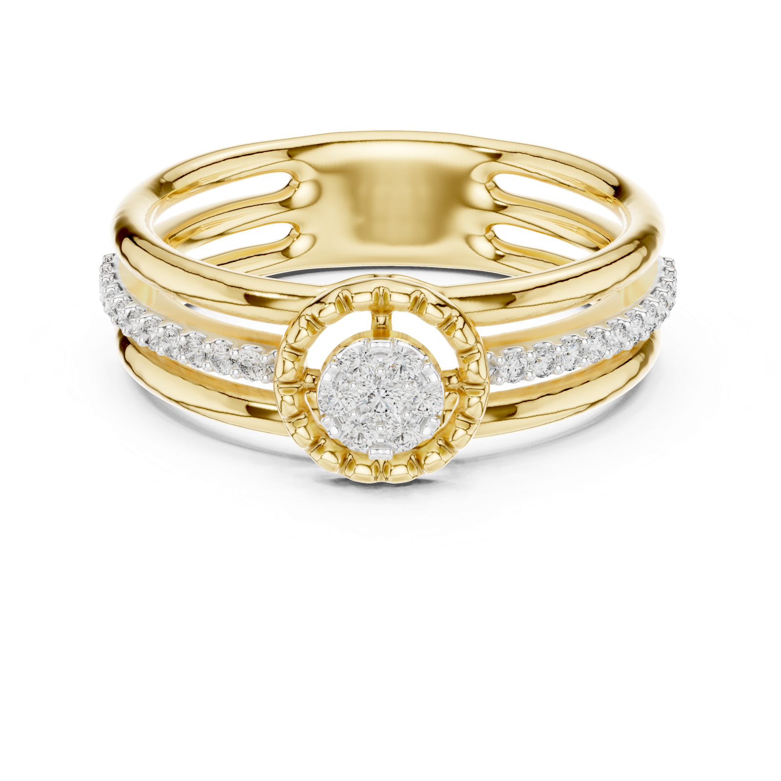 Gold Ring 12-10060@L, Yellow Gold