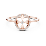 Gold Ring DR-6154, Rose Gold, view 4