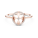 Gold Ring DR-6154, Rose Gold, view 4