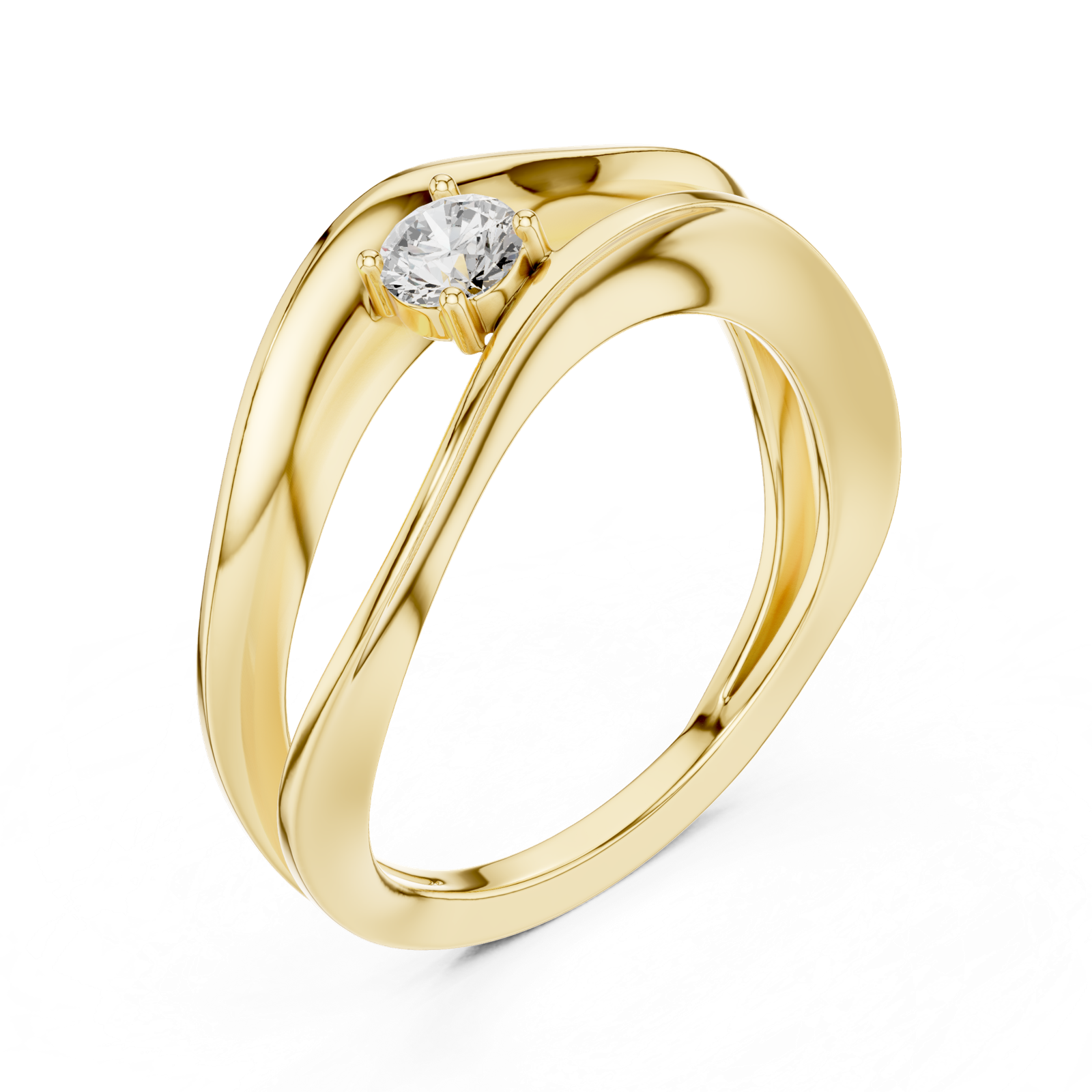 Gold Ring SBWR(66), Yellow Gold, view 2