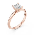 Gold Jewelry L36-6, Princess center stone, Rose Gold, view 2