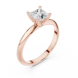 Gold Jewelry L36-6, Princess center stone, Rose Gold, view 2