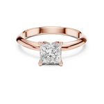 Gold Jewelry L36-6, Princess center stone, Rose Gold, view 4