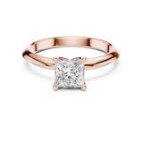 Gold Jewelry L36-6, Princess center stone, Rose Gold, view 4