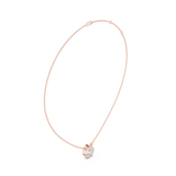 Gold Jewelry DDPO-007, Pear center stone, Rose Gold, view 1