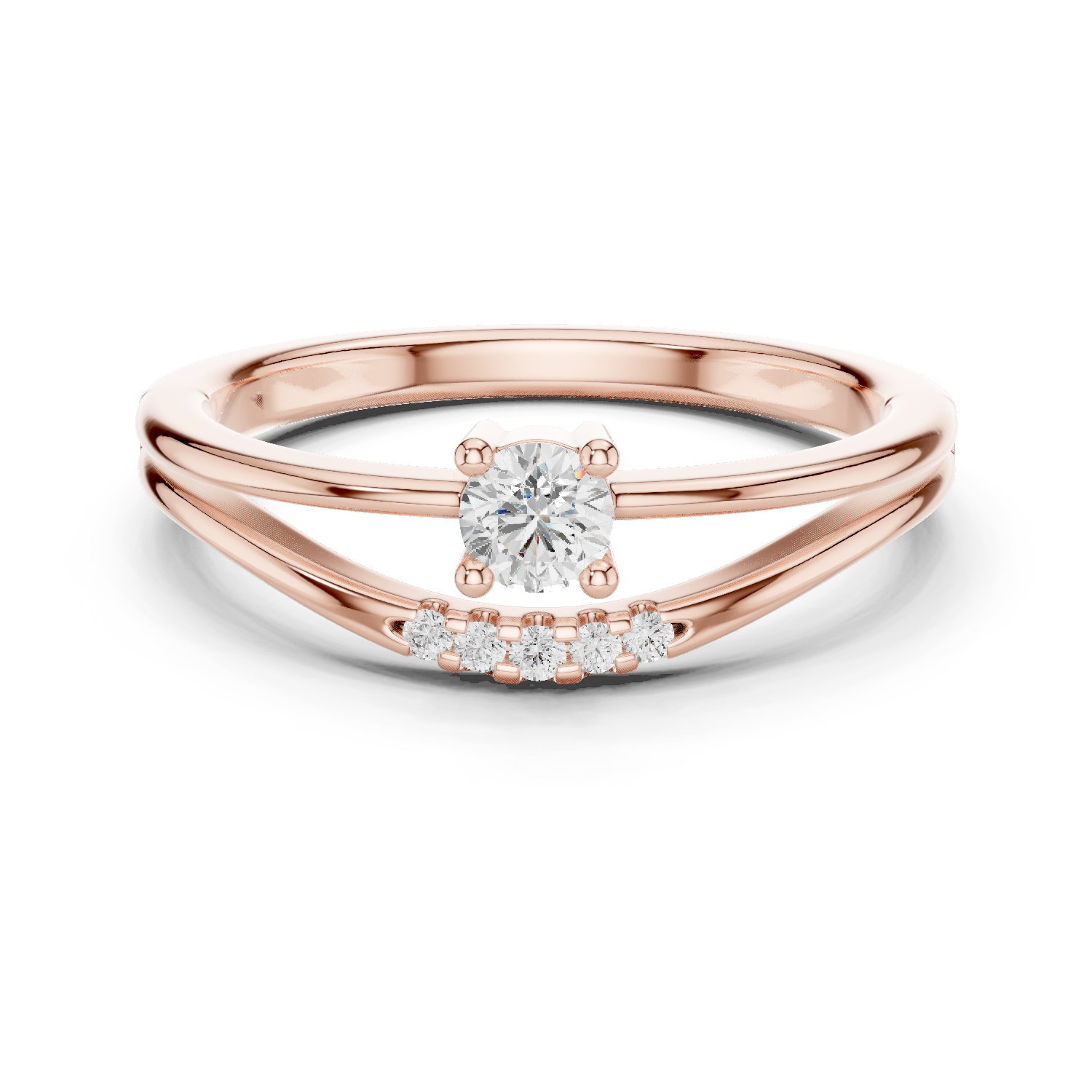 Gold Ring DDLR-830, Rose Gold