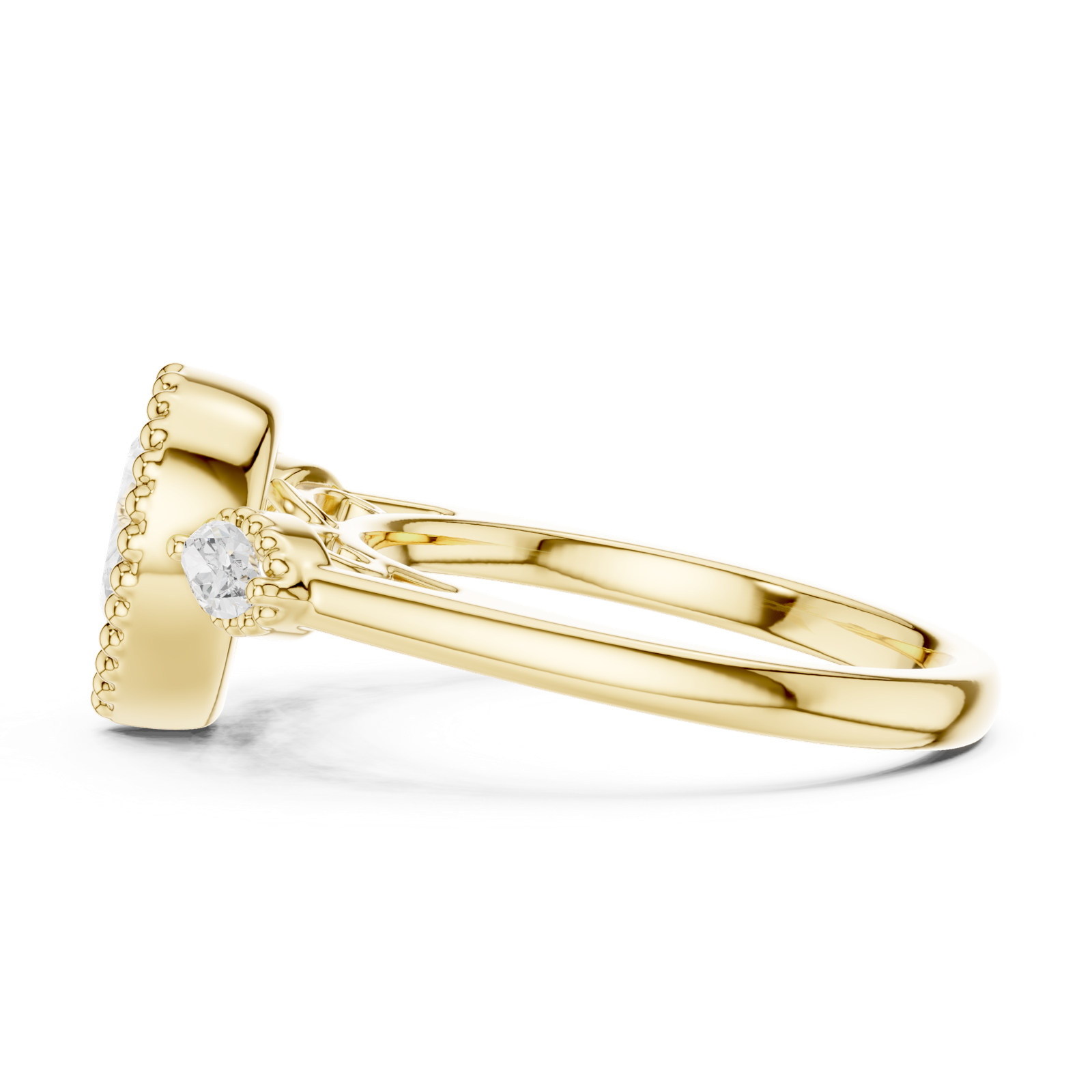 Gold Ring DDLR-275, Yellow Gold, view 3