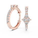 Gold Earrings L02-320, Rose Gold, view 1
