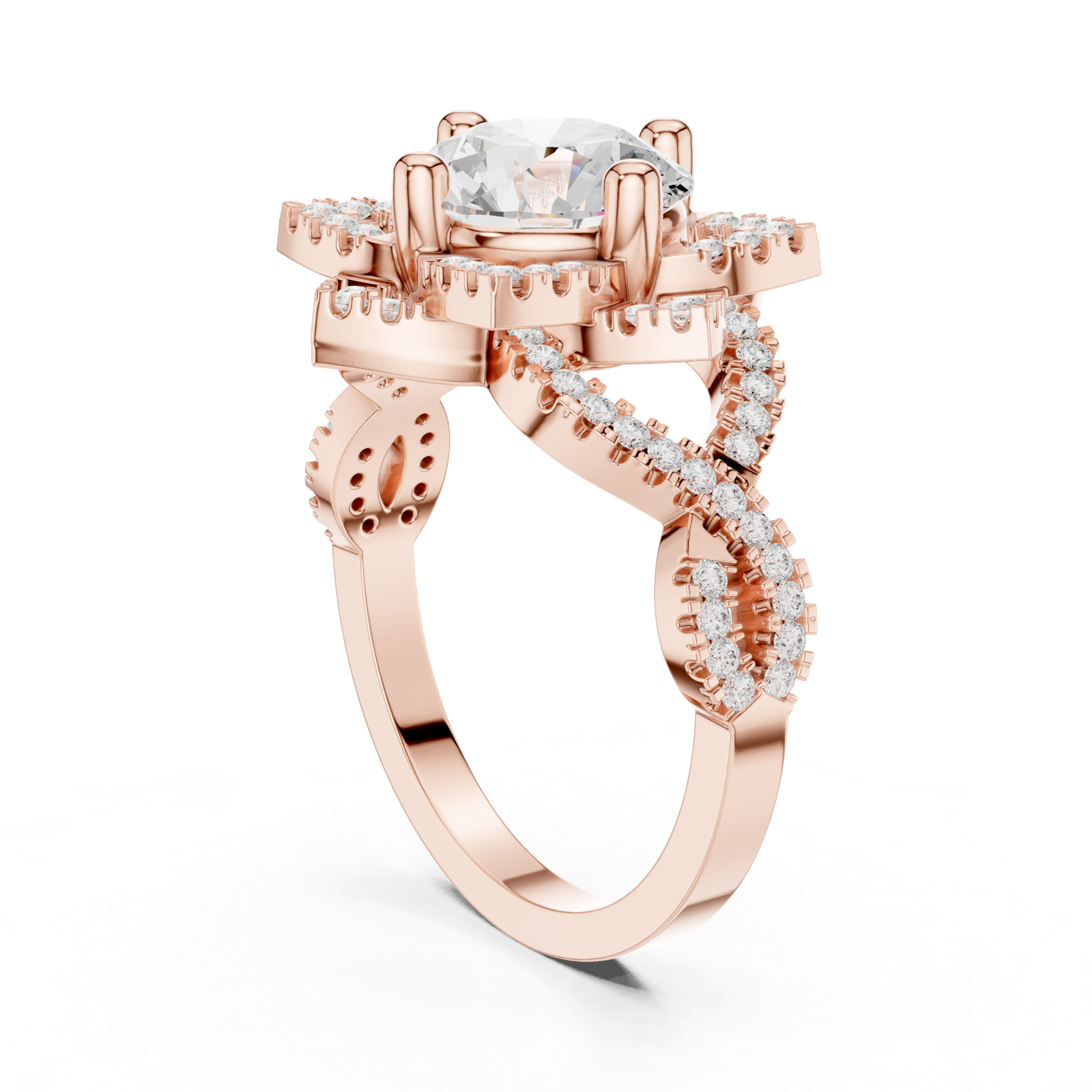 Gold Ring DDLR-411, Rose Gold