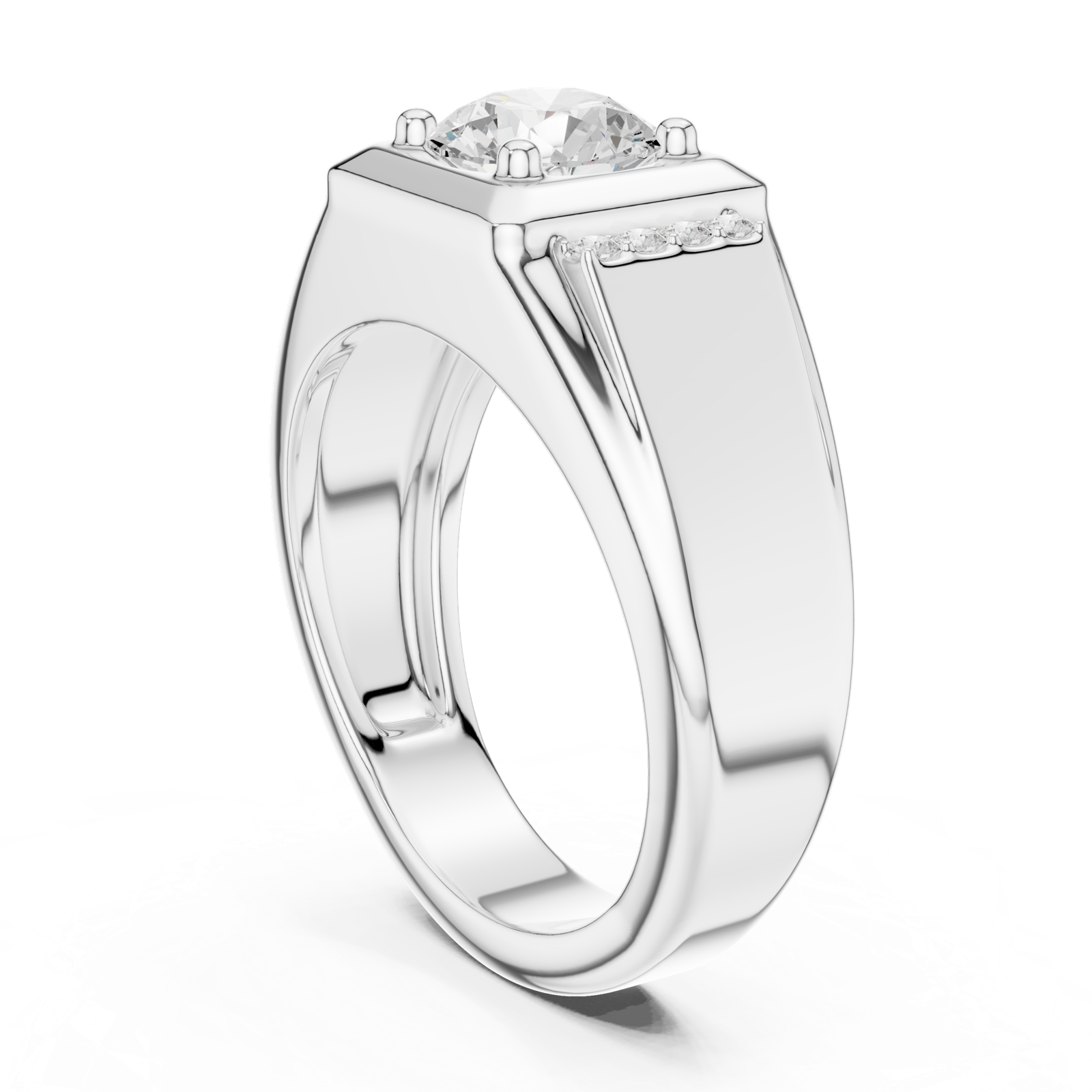 Gold Ring SBMR(47), White Gold
