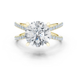 Gold Jewelry L36-25, Round center stone, Yellow Gold