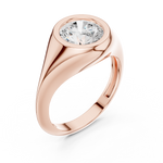 Gold Jewelry L36-4, Round center stone, Rose Gold, view 2