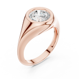 Gold Jewelry L36-4, Round center stone, Rose Gold, view 2