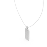 14K Solid Gold Lab Diamond Pendant Necklace, White Gold, view 2
