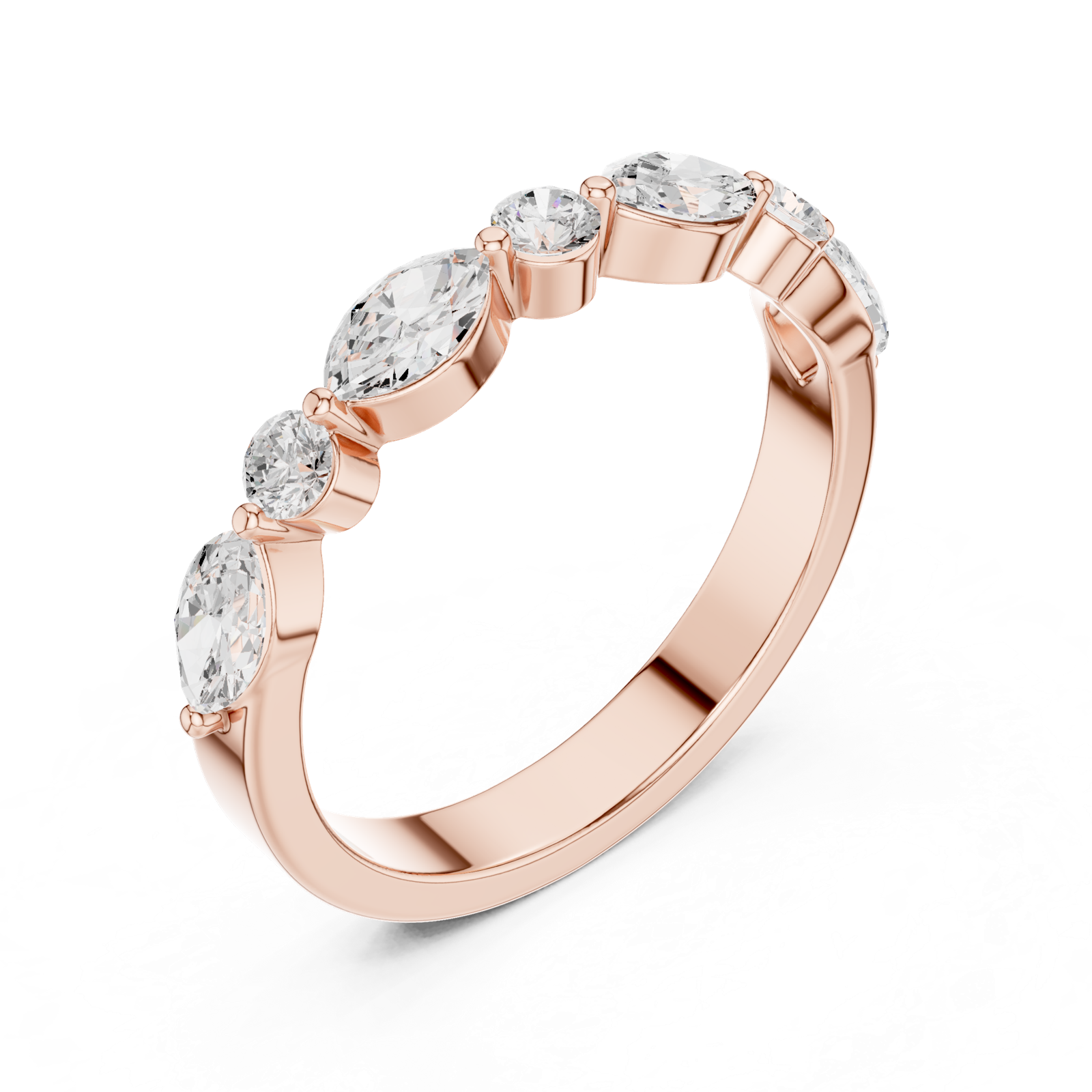 Gold Ring DDLR-384, Rose Gold, view 2